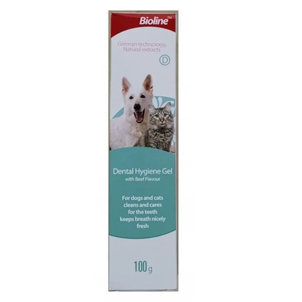 Bioline Biftek Aromalı Kedi ve Köpek Ağız Bakım Jeli 100 Ml ürün görseli 1