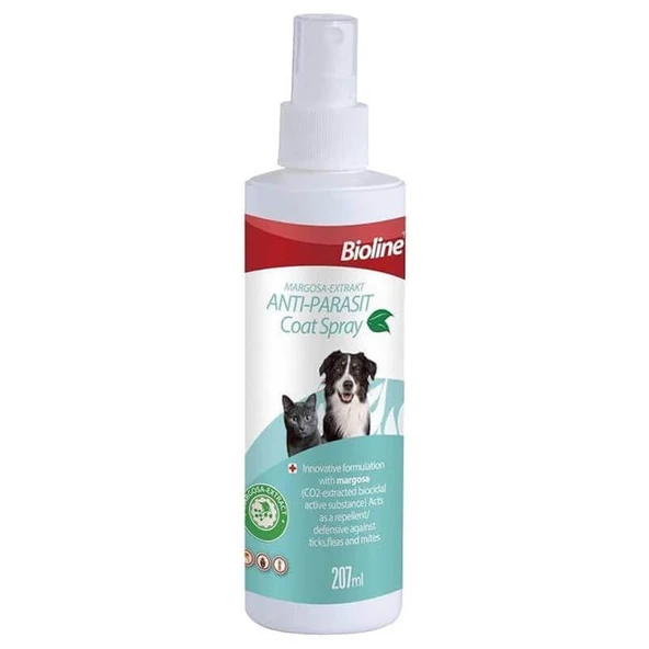 Bioline Kedi ve Köpek Parazit Uzaklaştırıcı Bitkisel Sprey 200 Ml ürün görseli 1