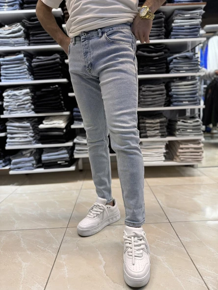 Açık Mavi Yıkamalı Skinny Fit Jean 623CslKe ürün görseli 1