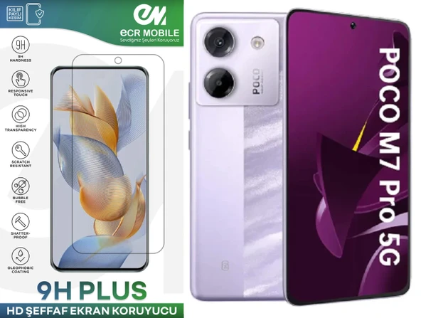 Poco M7 Pro Ekran Koruyucu Esnek Nano Cam Tam Uyumlu Şeffaf ürün görseli 1