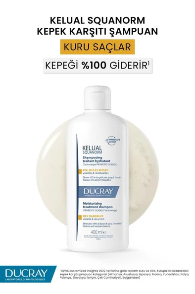 DUCRAY Kelual Squanorm Dry Dandruff Shampoo 400 ml - Resim 2