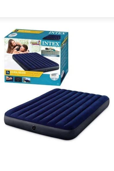 Intex 64765 Çift Kişilik Şişme Yatak Fiber-Tech Klasik Yatak  137X191X25 cm ürün görseli 1