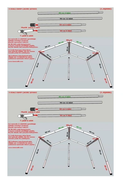 Doğa Kamp 2 Oda 1 Salon Kamp Çadırı - Resim 7