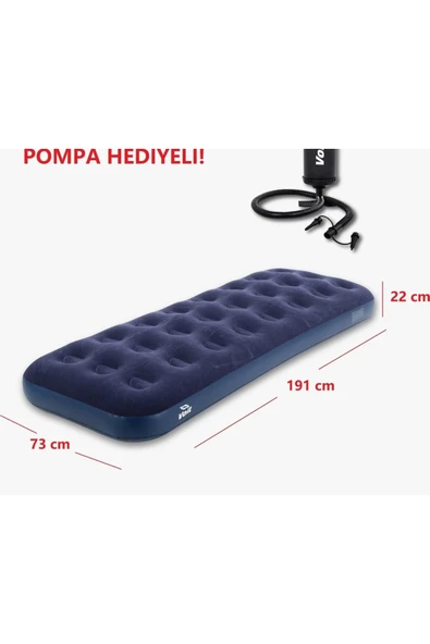 Doğa Kamp Tek Kişilik Şişme Yatak - Pompa Hediyeli ürün görseli 1