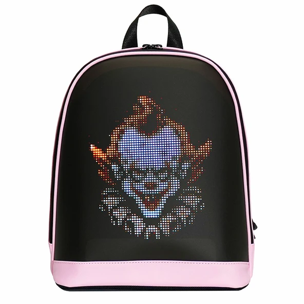 MİNİ SMART BAG Pembe Led Ekranlı Sırt Çantası, Motorcu Çantası ürün görseli 1