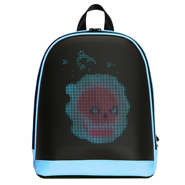 MİNİ SMART BAG Mavi Led Ekranlı Sırt Çantası, Motorcu Çantası ürün görseli 1
