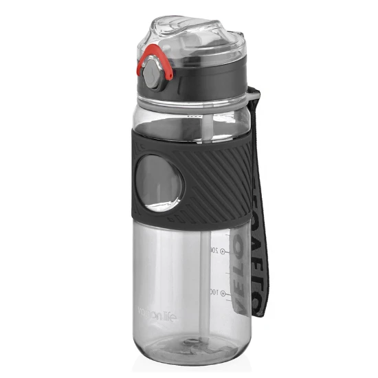 pipetli askılı 600 ml suluk vagon plastic bottle matara ürün görseli 1