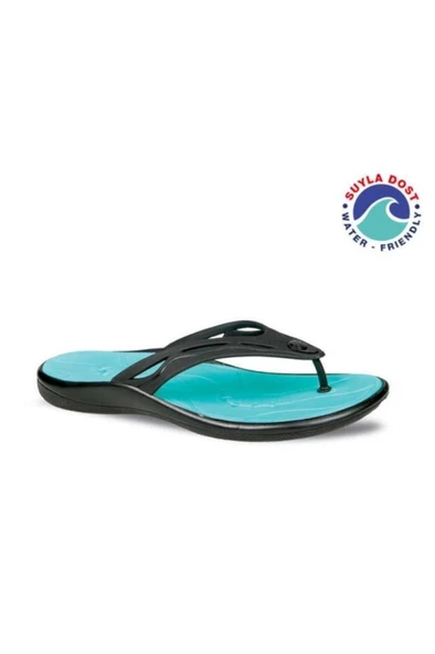 Ceyo NEW SPLASH-Z1 Anatomik Taban Parmak Arası Kadın Plaj Terlik Siyah 36-40 ürün görseli 1