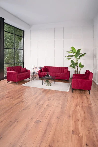 Kilim Mobilya Linda Koltuk Takımı 3 2 B B Bordo ürün görseli 1