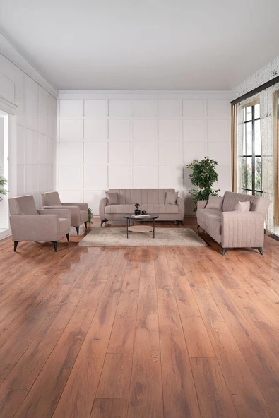 Kilim Mobilya Linda Koltuk Takımı 3 3 B B Açık Kahverengi ürün görseli 1