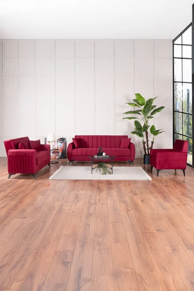 Kilim Mobilya Linda Koltuk Takımı 3 2 B Bordo ürün görseli 1