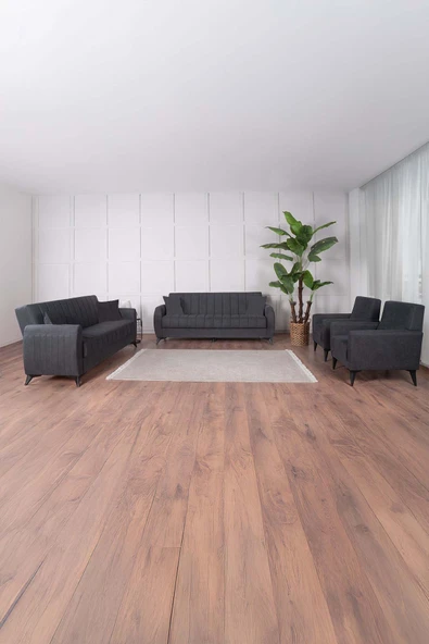 Kilim Mobilya Linda Koltuk Takımı 3 3 B B Antrasit ürün görseli 1