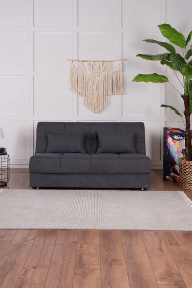 Kilim Mobilya Robin Iki Kişilik Yatak Olabilen Koltuk Antrasit ürün görseli 1