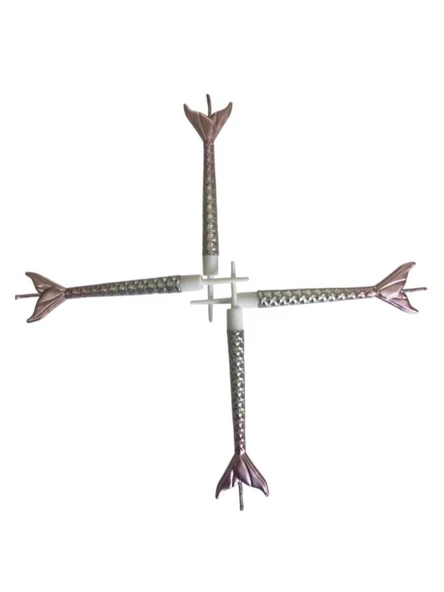 Deniz Kızı Renkli Gümüş Lila Mum 11 cm ürün görseli 1