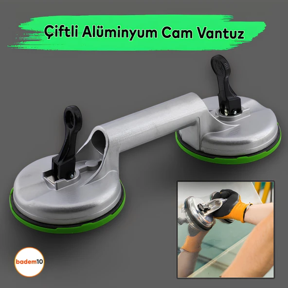 Çiftli Vantuz Cam Vakumlu Fayans Ahşap Tutucu Taşıma Araba Kaporta Göcük Çektirme 2'li Alüminyum ürün görseli 1