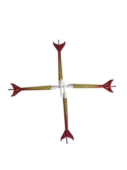 Deniz Kızı Renkli Kırmızı Altın Mum 11 cm ürün görseli 1