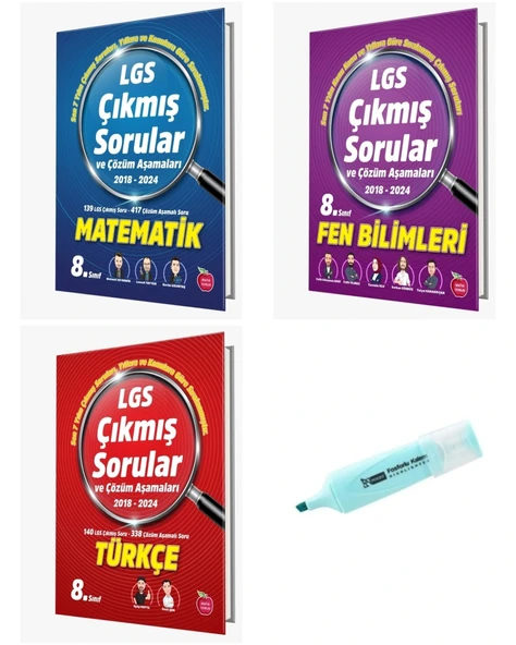 LGS 8.Sınıf Matematik Fen Bilimleri Türkçe Çıkmış Sorular ürün görseli 1