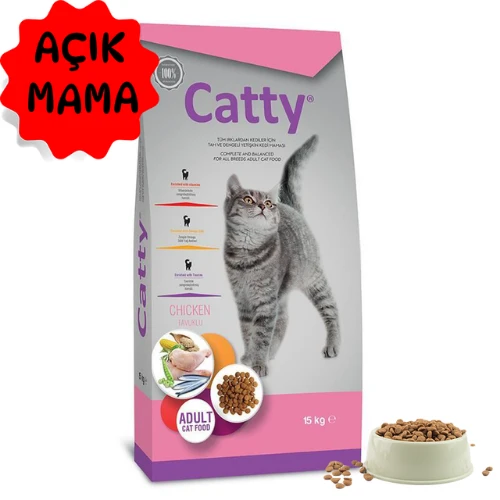 Catty tavuklu 3 kg Yetişkin Kedi Maması - Açık Paket ürün görseli 1