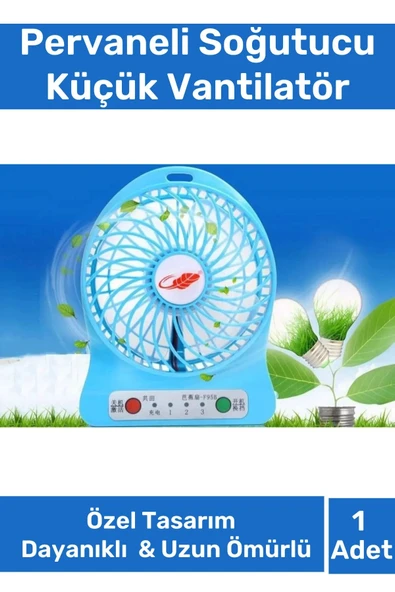 Premium Usb Şarjlı 3 Kademeli Sessiz Taşınabilir Mini Fan Pervaneli Soğutucu Küçük Vantilatör ürün görseli 1