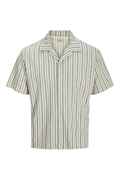 JACK JONES Erkek Ekru Kısa Kollu Tişört 12275085 ürün görseli 1