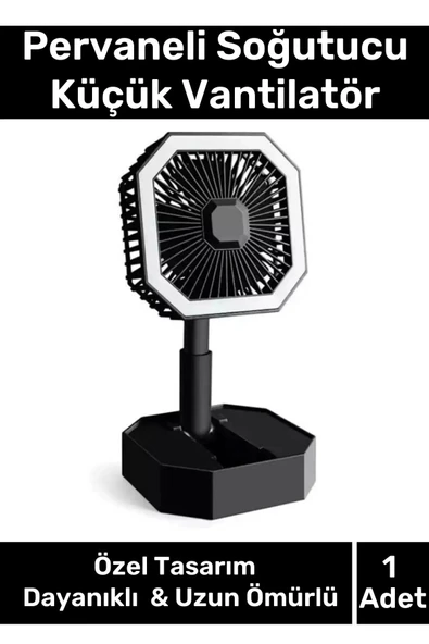 Deluxe Katlanabilir 2 Modlu Usb Şarjlı Sessiz Mini Fan Yelpazeli Pervaneli Soğutucu Vantilatör ürün görseli 1