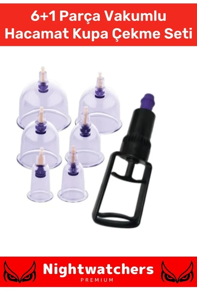 Deluxe Series Selülit Çatlak Giderici Vakumlu Masaj Aleti 6'lı Kupa Hacamat Seti ürün görseli 1
