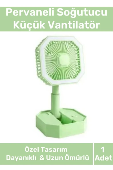 Deluxe Katlanabilir 2 Modlu Usb Şarjlı Sessiz Mini Fan Yelpazeli Pervaneli Soğutucu Vantilatör ürün görseli 1