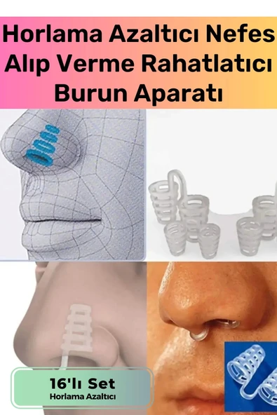 Özel Üretim Horlama Azaltıcı Nefes Alıp Verme Rahatlatıcı Uyku Önleyici Burun Delik Aparat 16'lı Set ürün görseli 1