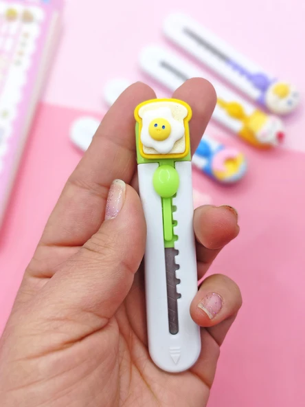 Mini Şekilli Maket Bıçağı - Sevimli Yumurta - Resim 2