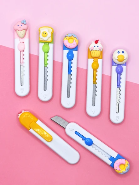 Mini Şekilli Maket Bıçağı - Sevimli Kurabiye - Resim 4
