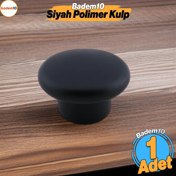 Bohem Siyah Mantar Kulp Düğme 1 ADET Çekmece Mutfak Mobilya Dolabı Dolap Kulpu Kulbu Plastik Kulp ürün görseli 1