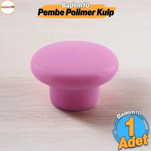 Bohem Pembe Mantar Kulp Düğme 1 ADET Çekmece Mutfak Mobilya Dolabı Dolap Kulpu Kulbu Plastik Kulp ürün görseli 1
