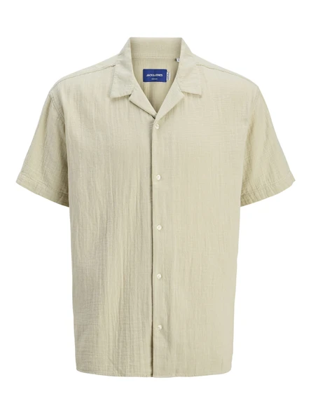 JACK JONES Erkek Pamuklu Kısa Kollu Gömlek 12274798 ürün görseli 1