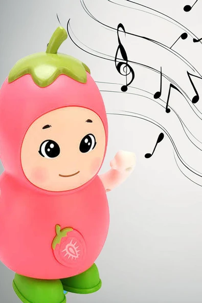 Işıklı ve Müzikli Danseden Çilek Oyuncak – 17 cm, Minikler İçin Eğlencenin Adı! ürün görseli 1