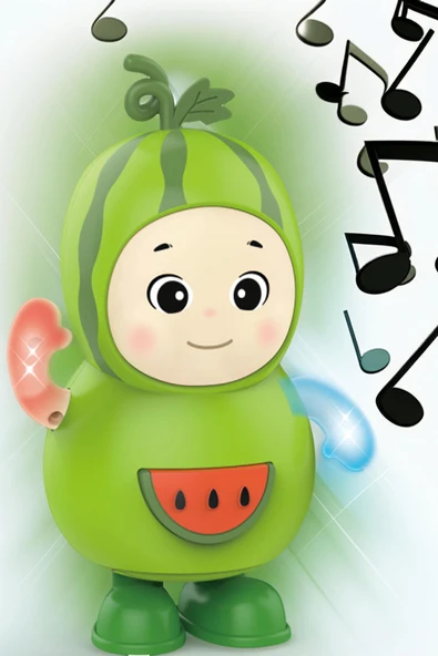Işıklı ve Müzikli Danseden Karpuz Oyuncak – 17 cm, Minikler İçin Eğlencenin Adı! ürün görseli 1