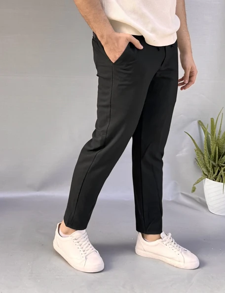 Bel İpli Slim Fit Jogger - Resim 2