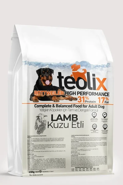 Rottweiler Kuzu Etli Yetişkin Köpek Maması 15 kg ürün görseli 1