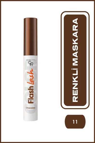 Golden Rose Flash Lash Colored Mascara No:11 Chocolate - Renkli Maskara-8691190553975 ürün görseli 1