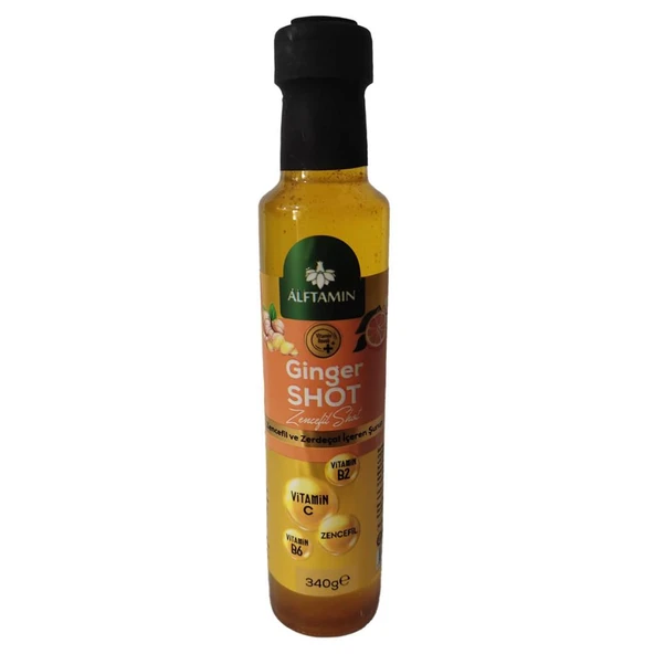 Alftamin Ginger Shot Zencefil ve Zerdeçal İçeren Şurup 340 g ürün görseli 1