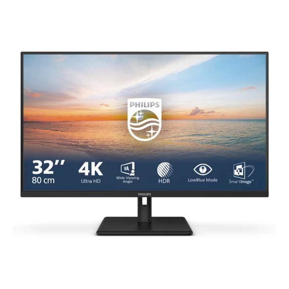 Philips 32E1N1800LA 31.5" 60Hz 4Ms HDMI+DP HDR UHD VA Vesa Monitör ürün görseli 1