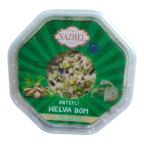 Nazhel Antep Fıstıklı Nazilli Bomba Helva 150 Gr.(Fıstık Ezme Dolgulu) ürün görseli 1