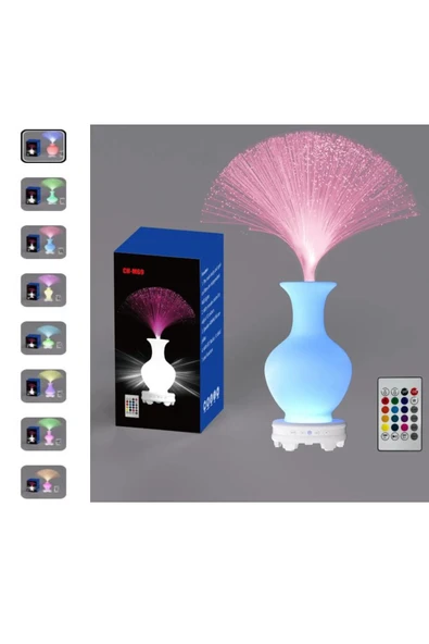 Bluetooth Hoparlör Püsgüllü Vazo Tasarımlı Kumandalı 17 Çeşit Rengarenk RGB Ledli Zarif ürün görseli 1