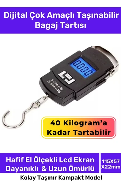 Lcd Ekran Seyahat Bavul Ağırlık Tartı Dijital Çok Amaçlı Taşınabilir El Ölçekli Bagaj Tartısı ürün görseli 1
