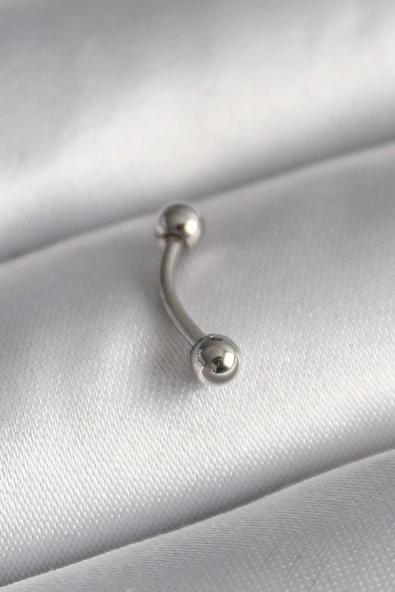 316L Çelik Gümüş Renk Topçuk Model Piercing - TJ-PR1363 ürün görseli 1