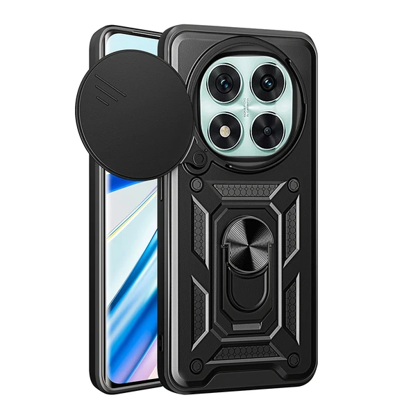 Gpack Xiaomi Poco X7 uyumlu Kılıf Pars Sürgülü Kamera Korumalı Yüzüklü Sert Silikon ürün görseli 1