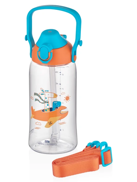 Vagon Life Uzspace Matara Tritan Pipetli 730 ML Turuncu Renk 2203 ürün görseli 1