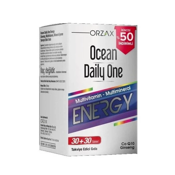 Orzax Ocean Daily One Energy 30+30 Tablet - %50 İndirimli ürün görseli 1