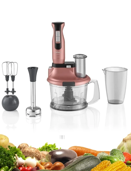 Arzum 1500W Mutfak Robotu Çırpma & Doğrama & Blender-3 YIL GARANTİ-Mutfak Tartısı Hediyeli ürün görseli 1