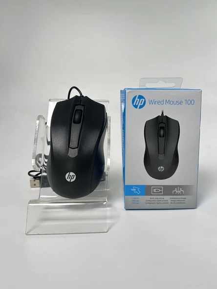 HP 100 Kablolu Mouse Siyah 6VY96AA (OUTLET) ürün görseli 1