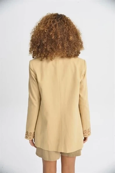 Leomie Nakışlı Blazer Ceket 6106 - Resim 6